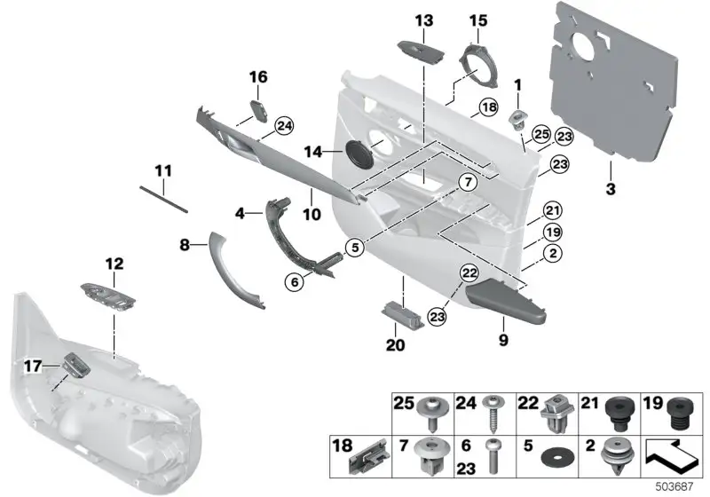 BMW Dekorleiste links F48 51417399611 - Bildposition 10