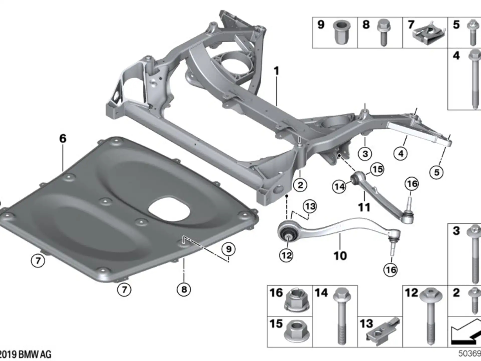 BMW Sechskantschraube mit Bund F80 F82 F83 F87 F87N 07119908497