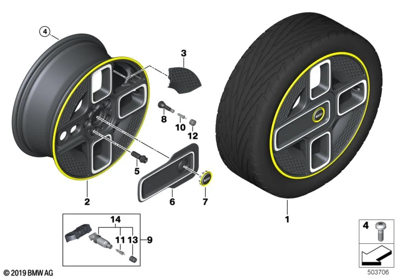 MINI Mittelabdeckung F56 BEV
