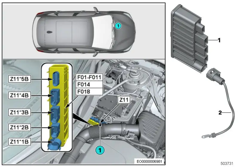 BMW Integriertes Versorgungsmodul F39 F20 F44 F45 F46 F48 F54 F55