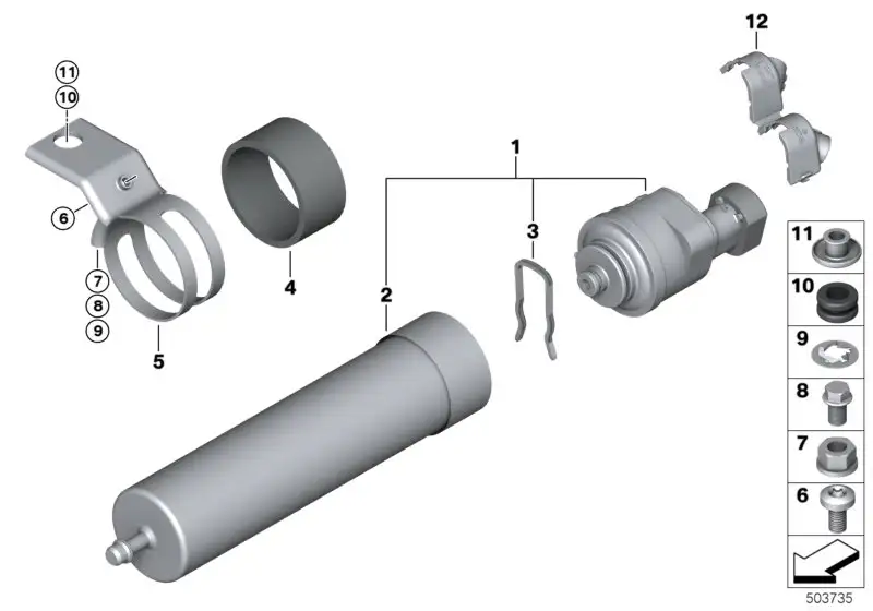 BMW Spritzschutzkappe Kraftstofffilter E60 E61 E70 E71 E81 E82 E8