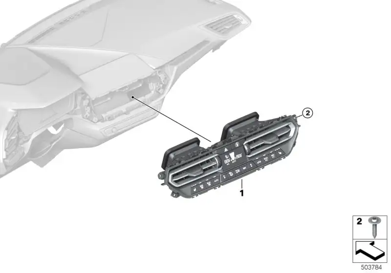 BMW Bedienteil Klimaautomatik High F20 F44 64119855397