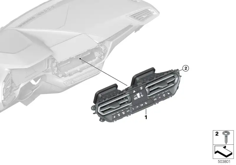 BMW Bedienteil Klimaanlage F44 G20 G21 G29 M40i 64119855405