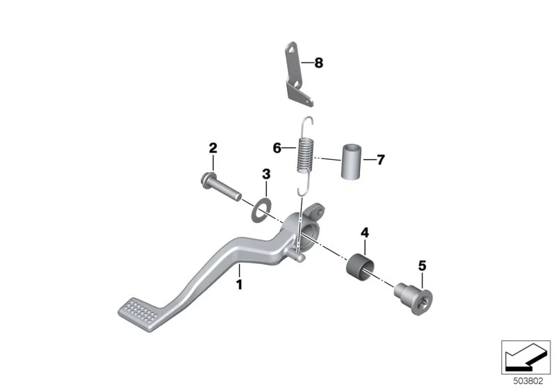 BMW Fussbremshebel K69 35218404600