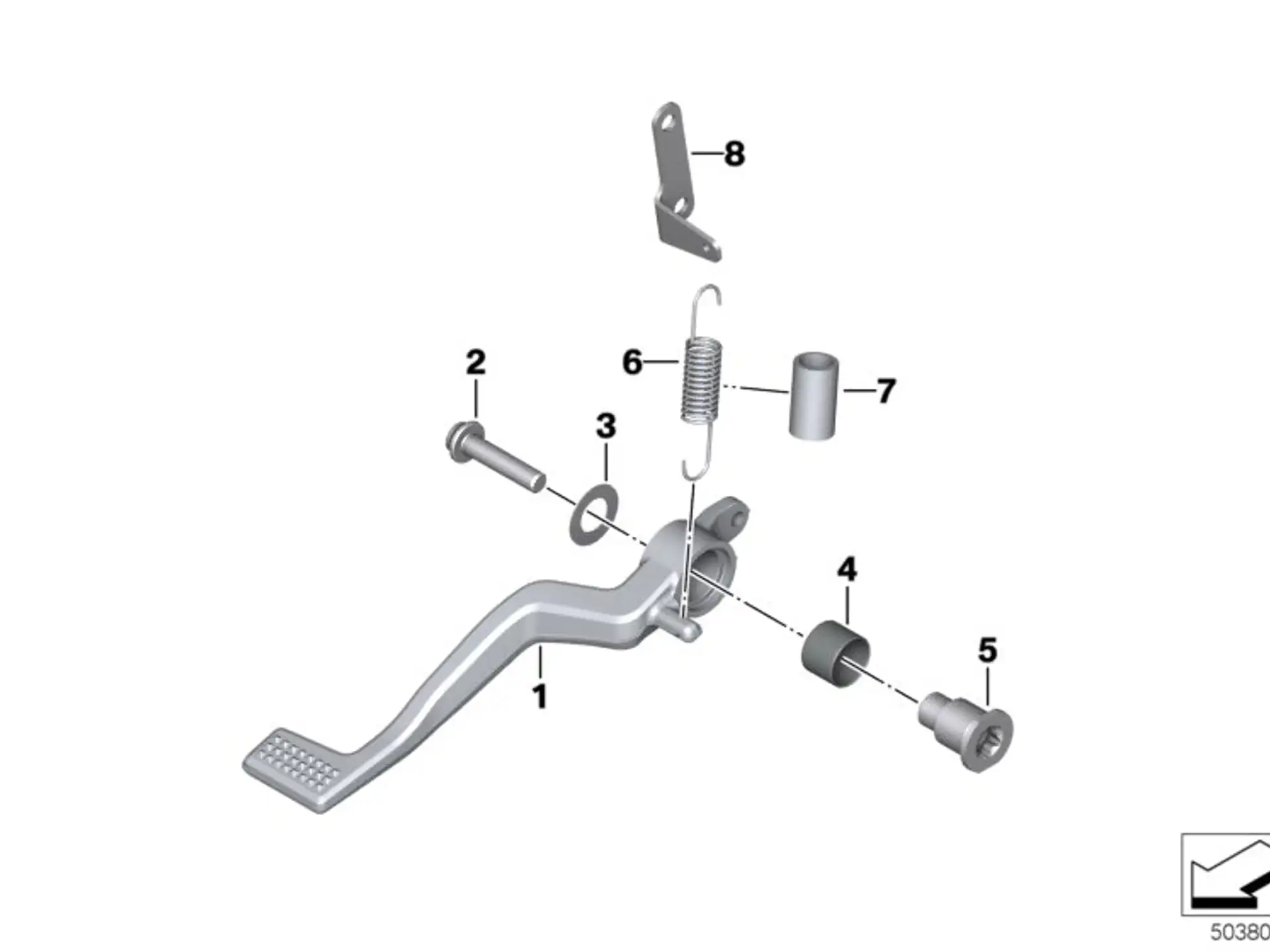 BMW Fussbremshebel K69 35218404600