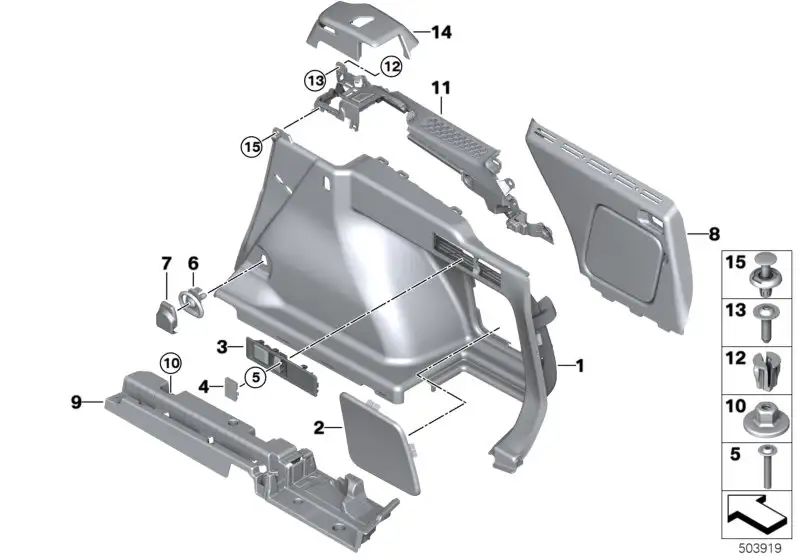 BMW Torxschraube für Kunststoff E70 E71 E72 E84 G21 07149160660 -