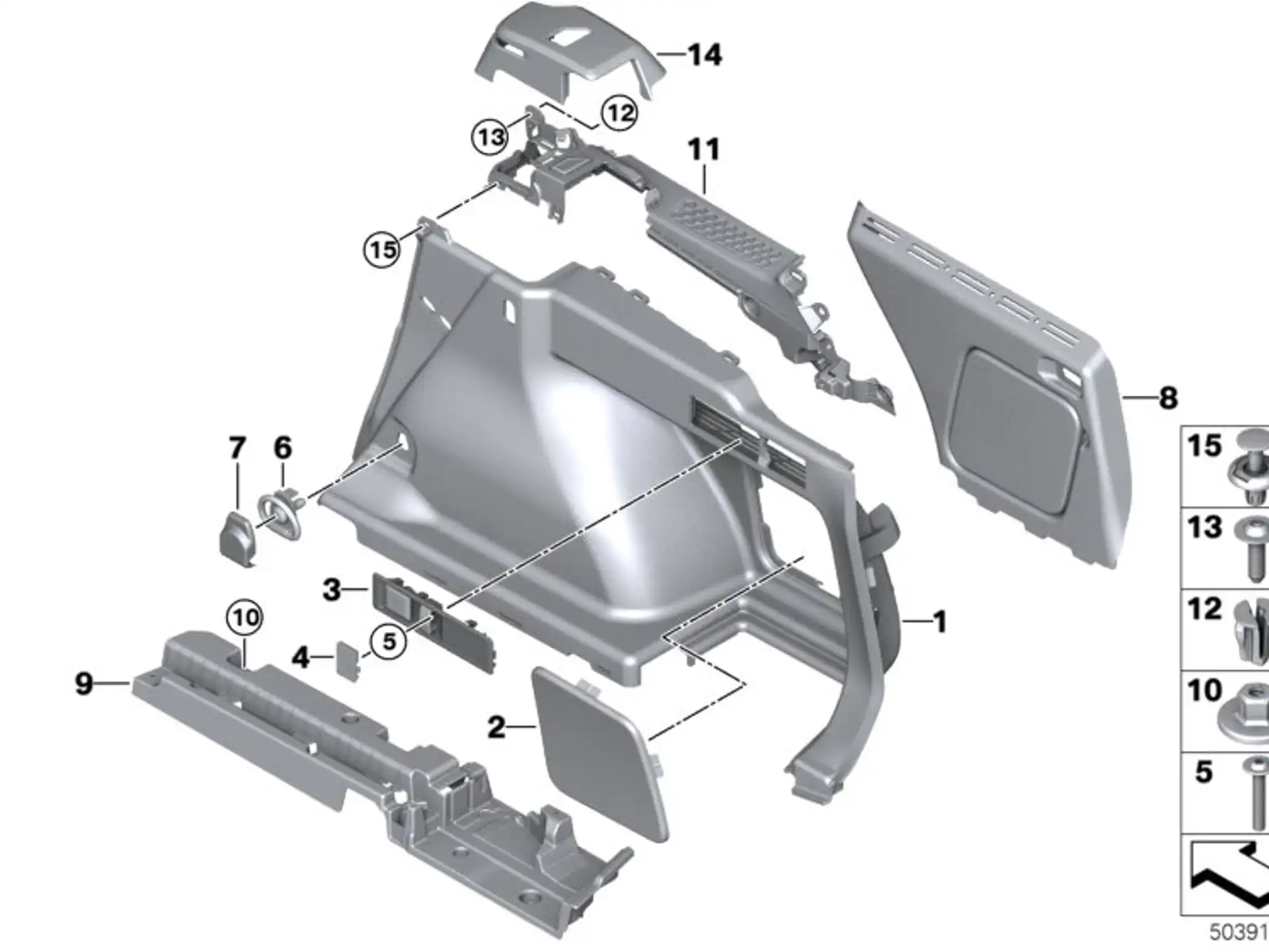 BMW Bedieneinheit Gepäckraum G21 51476998523