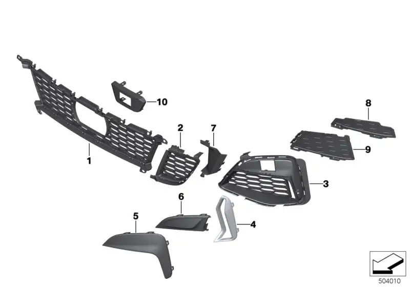 BMW Blende Gitter rechts mit PDC G20 G21 51128089210