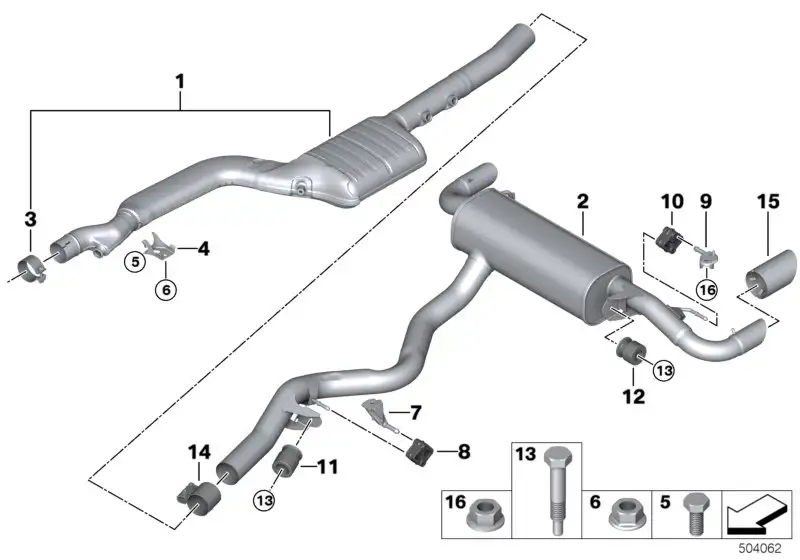 BMW Endrohrblende Chrom G20 G21 18308686703 - Bildposition 15