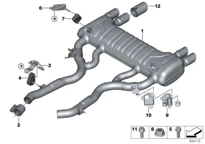BMW Halteblech rechts F87N 18208099600 - Bildposition 03