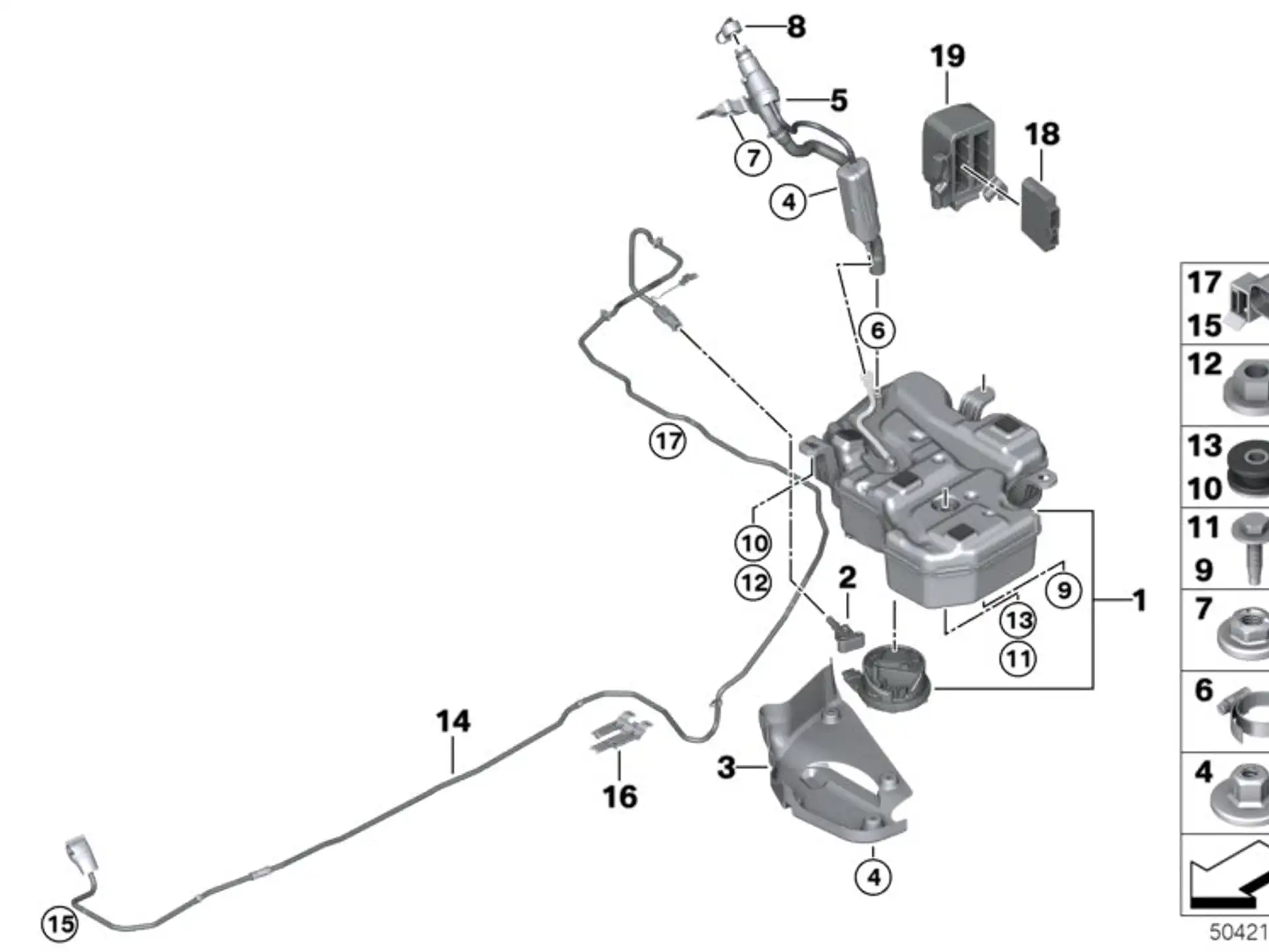 BMW Dosierleitung F39 F20 F44 F45 F46 F48 F54 F60 16197432455