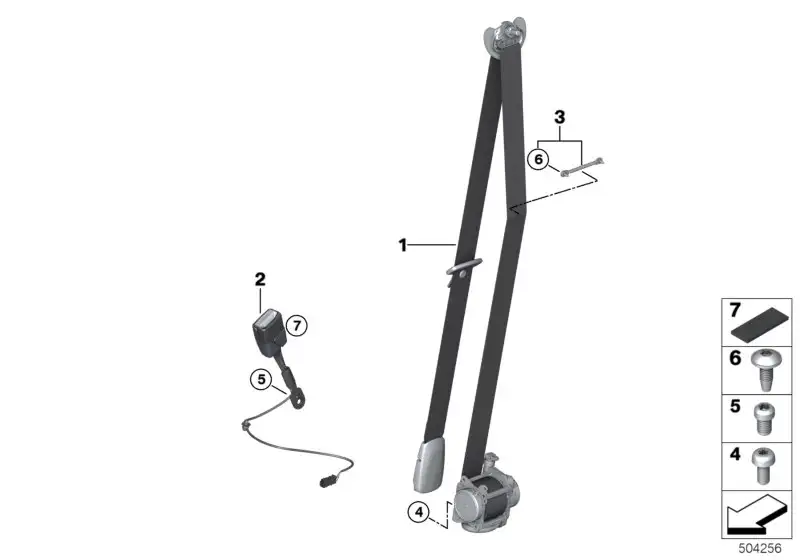 BMW Obergurt vorn links 72117401713