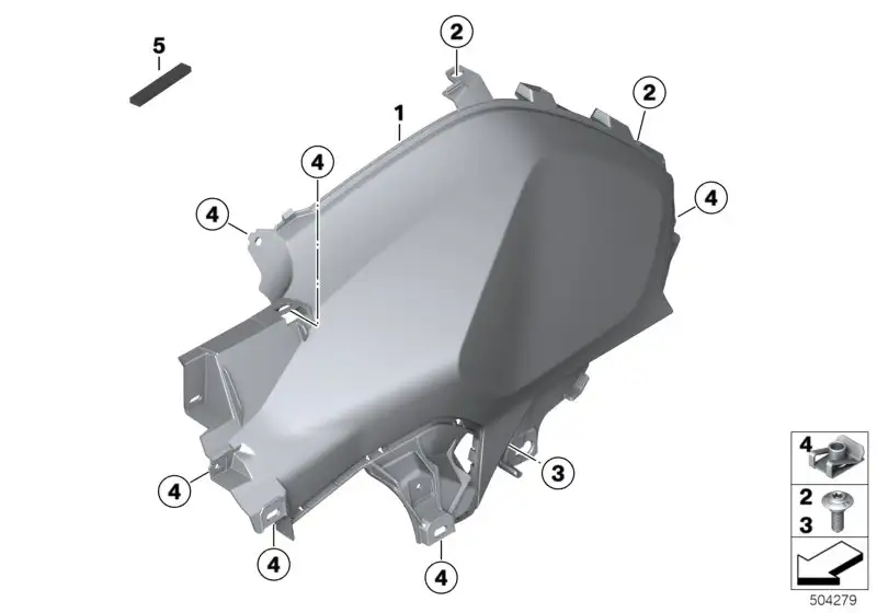 BMW Tankabdeckung links K50 46638563503
