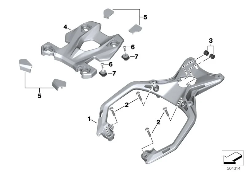 BMW Topcaseträger K69 K83 K84 46548404461