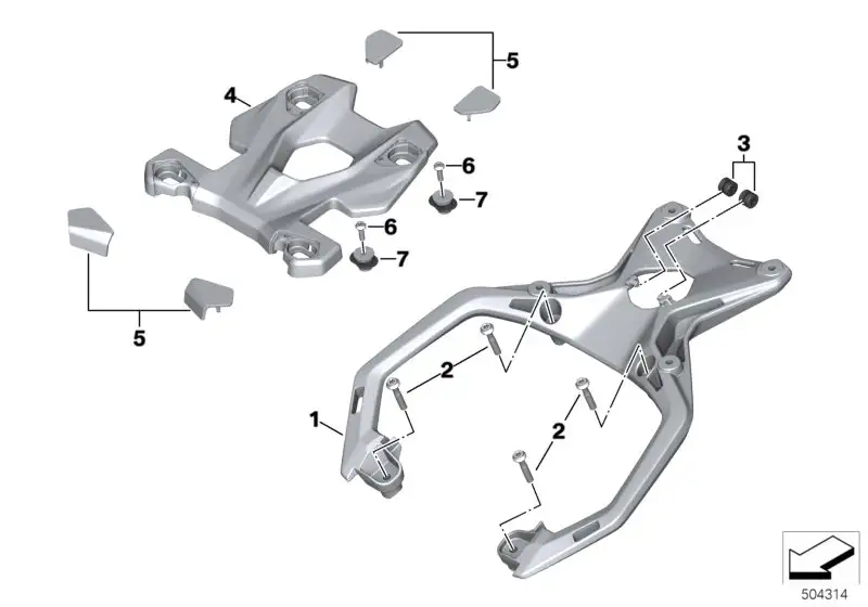 BMW Gepäckbrücke K69 46548392377