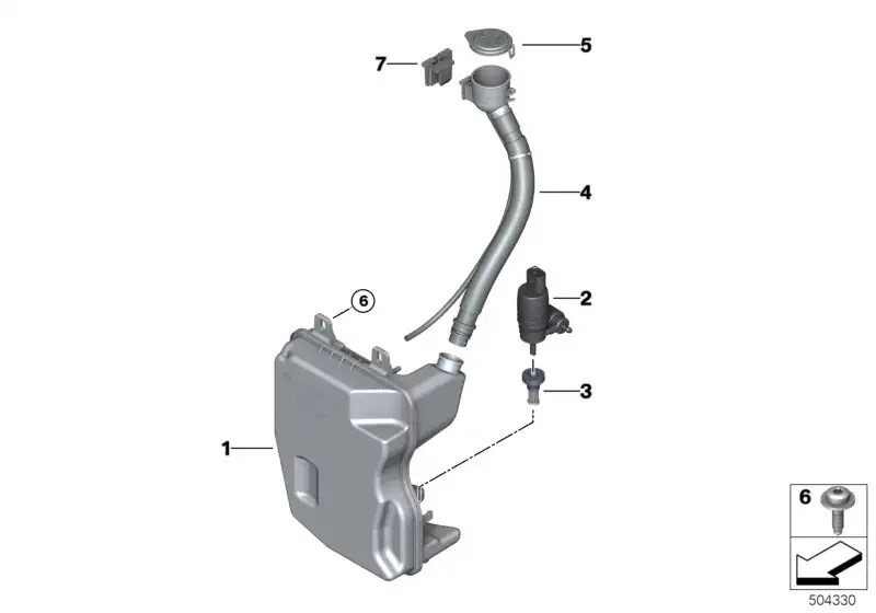 BMW Duowaschpumpe F15 F39 F20 F45 F46 F48 F85 F95 F96 F97 F98 G01