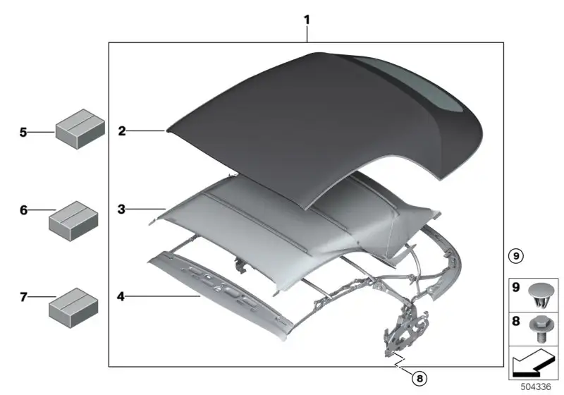 BMW Verdeckbezug 54347421837 - Bildposition 02