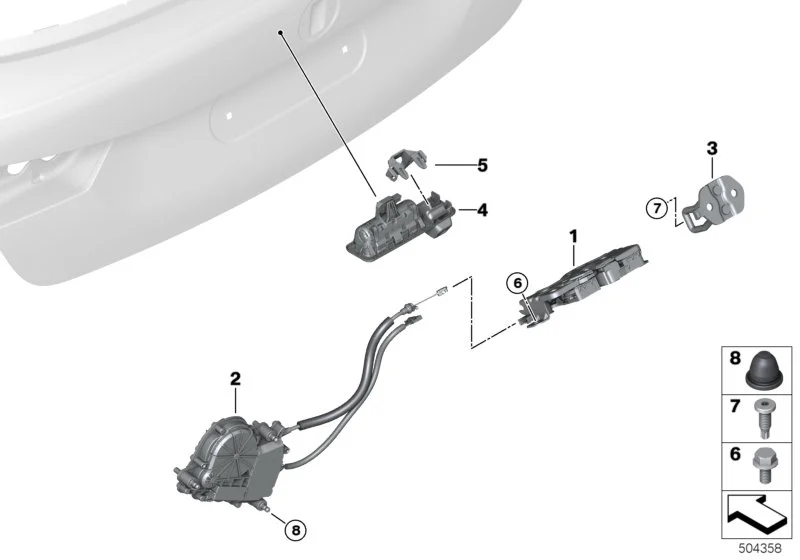 BMW Taster Heckklappe F20 F90 F95 G05 G30 G31 51247381868