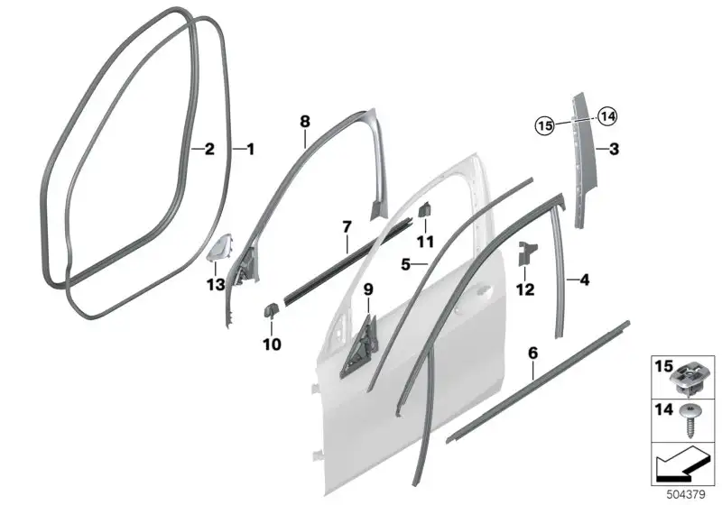 BMW Schachtabdeckung aussen Tür vorn rechts F20 51337452356