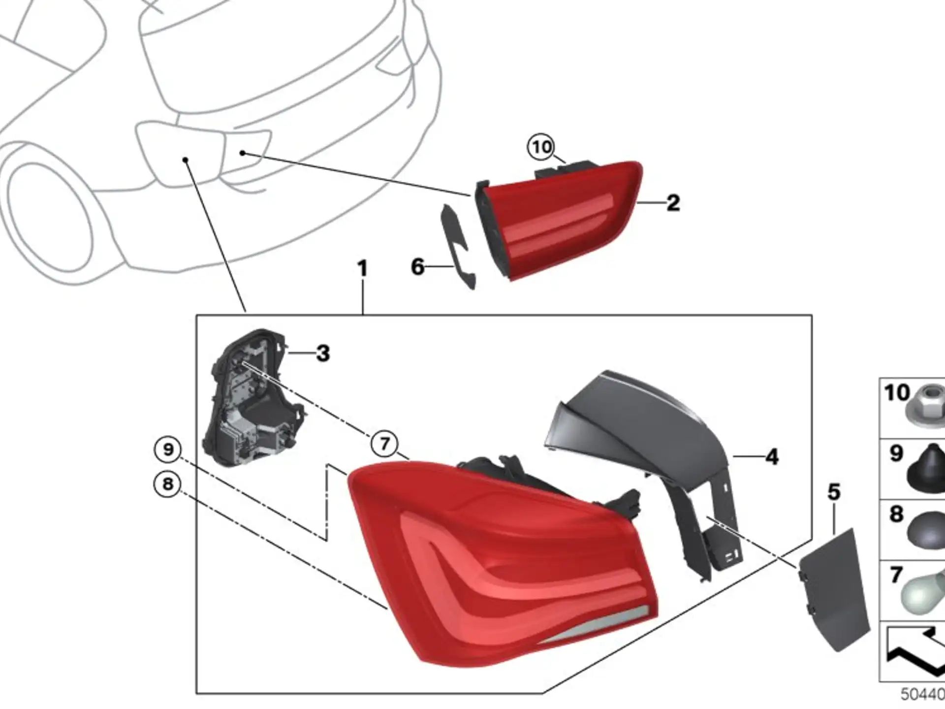 BMW Lampenträger rechts F20 F21 63217424496