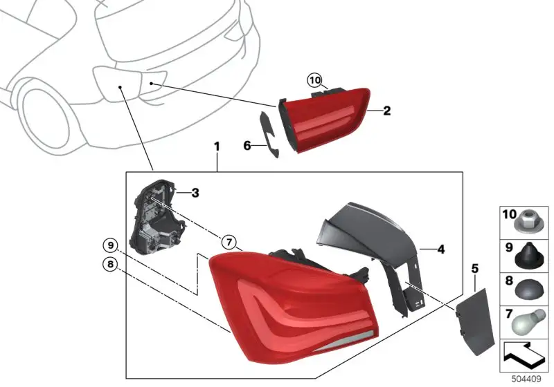 BMW Lampenträger rechts F20 F21 63217424496