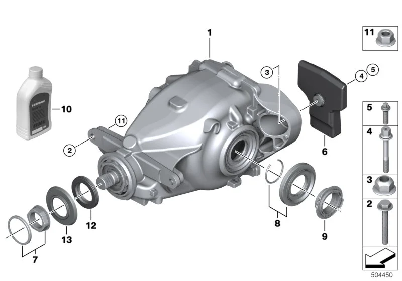 BMW Hinterachsgetriebe F20 F21 F22 F23 F30 F31 F34 33107605591