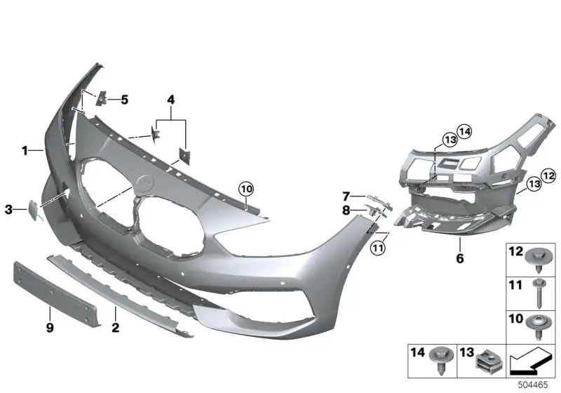 BMW Unterlage Kennzeichen F20 51117459871