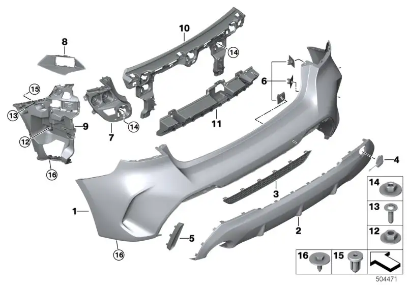 BMW Absorbertrichter rechts 51128095410 - Bildposition 08