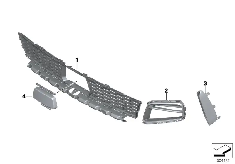 BMW Ziergitter Mitte F20 51118070941