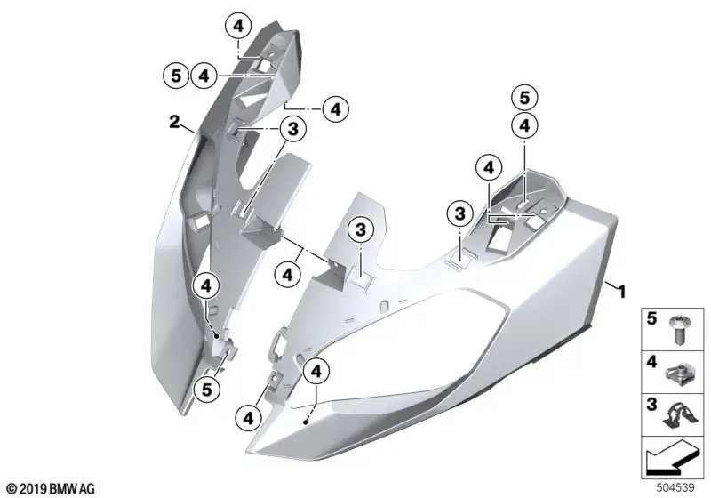 BMW Frontverkleidung rechts K84 46639480190