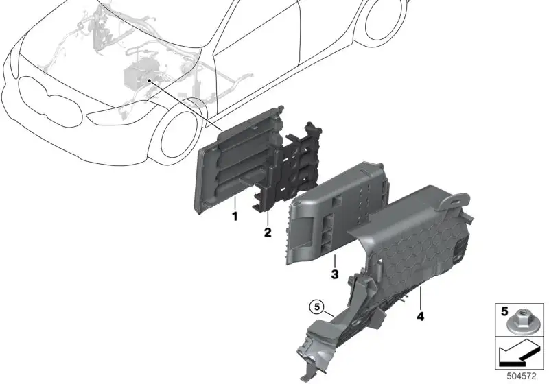 BMW B+ Verteiler Deckel F39 F20 F45 F46 F48 I01 I12 F54 F55 F56 F