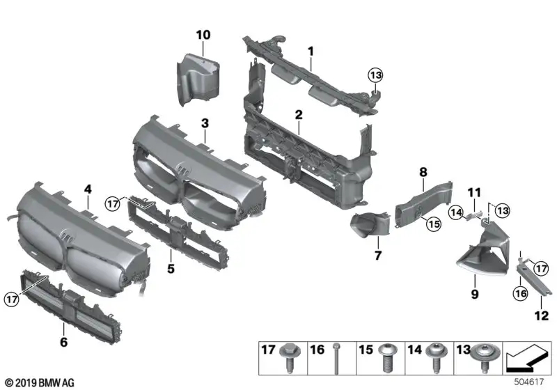 BMW Luftführung Bremse rechts F44 51747474676 - Bildposition 07