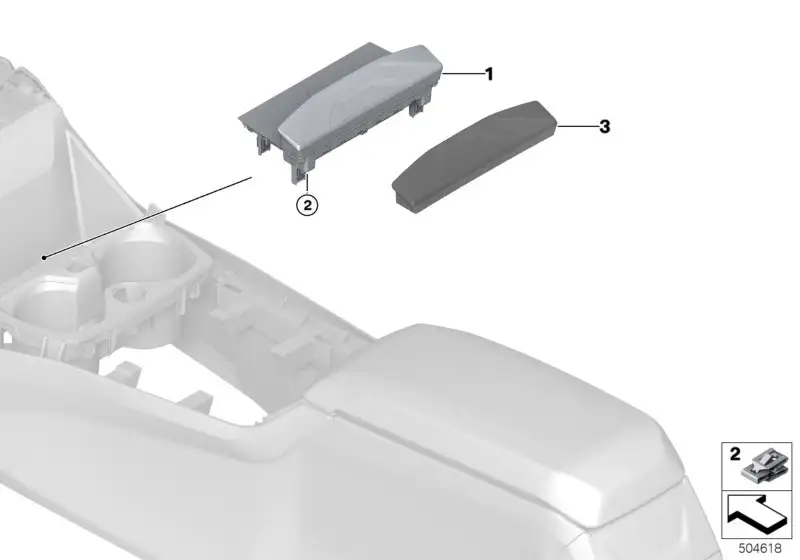 BMW Wireless-Charging-Ablage 84109442558 - Bildposition 03
