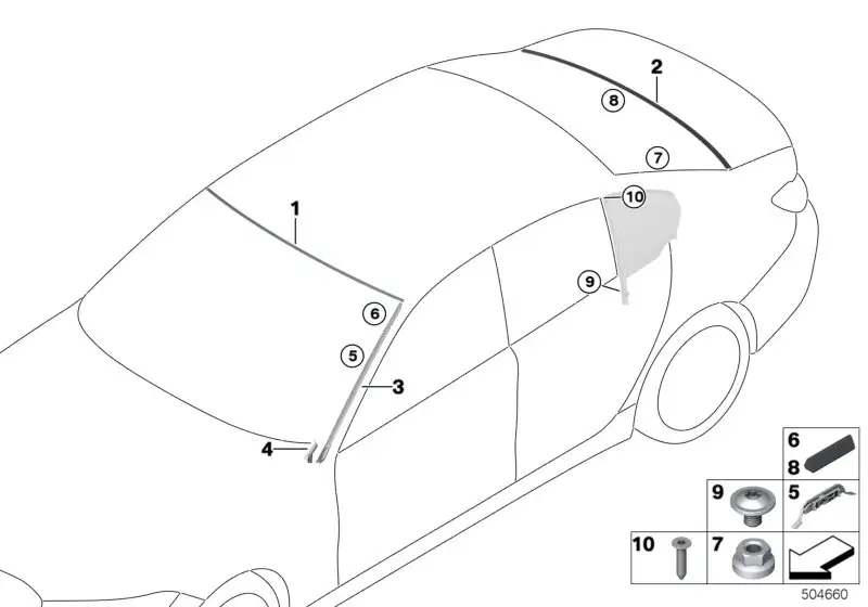 BMW Wasserfangleiste links G20 G21 G28 51317427873