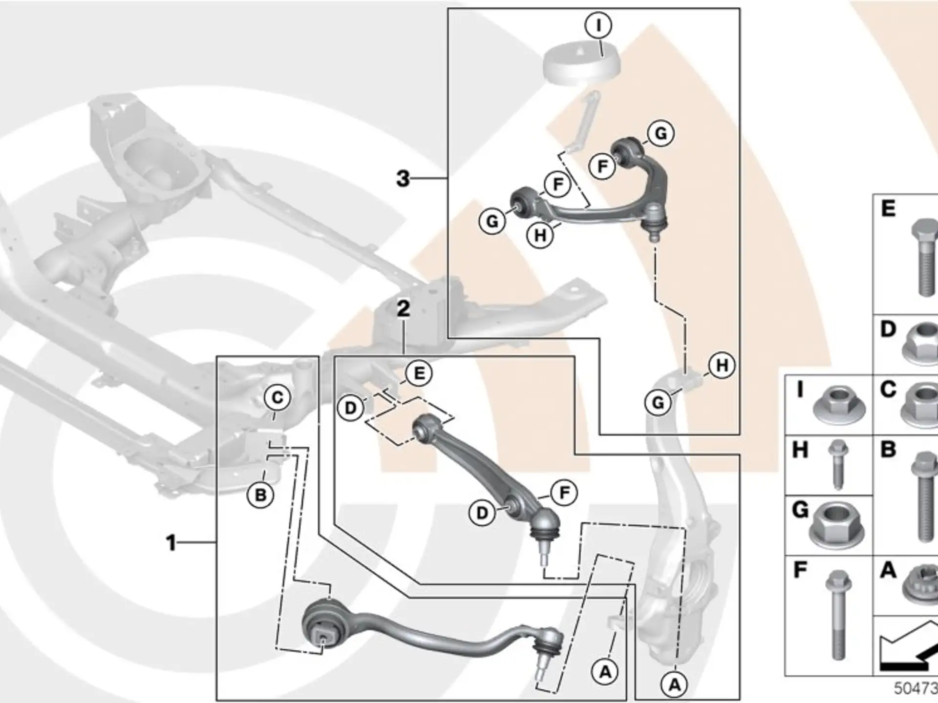 BMW Reparatursatz Querlenker unten rechts F15 F16 33322475210