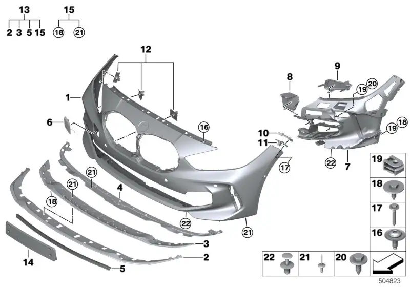 BMW Deckel Bremsluftkanal rechts 51118070944 - Bildposition 08