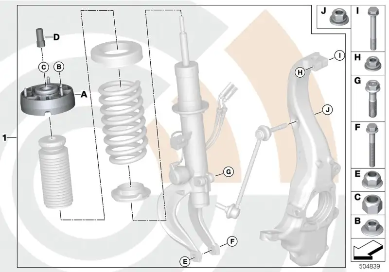 BMW Reparatursatz Stützlager F15 F16 31352475201