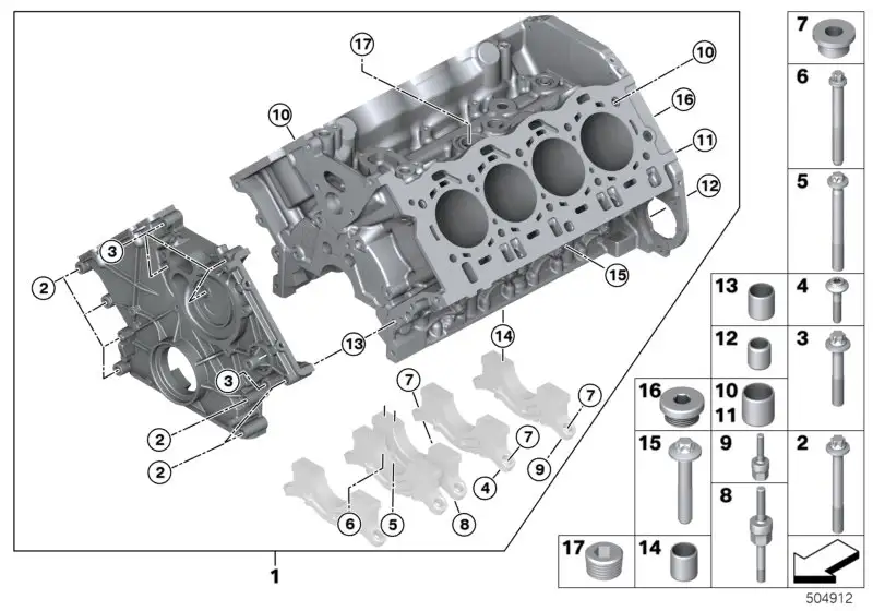 BMW Sechsrundschraube 07119907539 - Bildposition 03