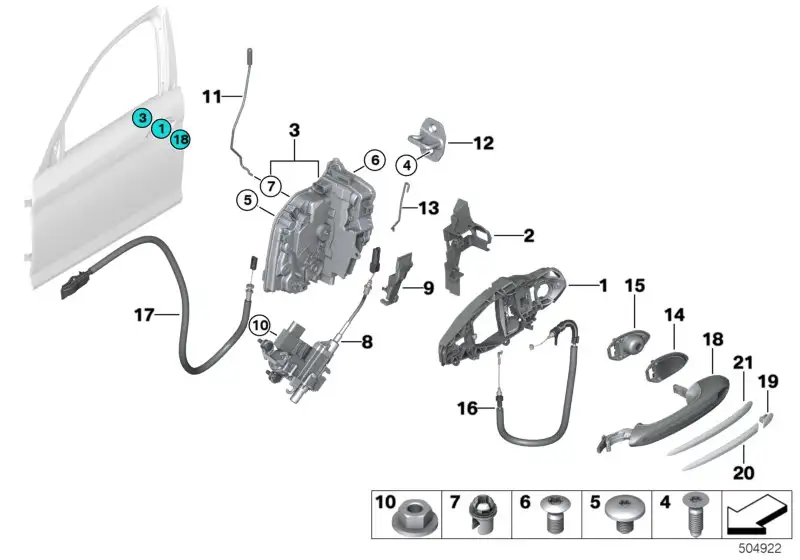 BMW Chromspange F90 G30 G31 G32 51219491488