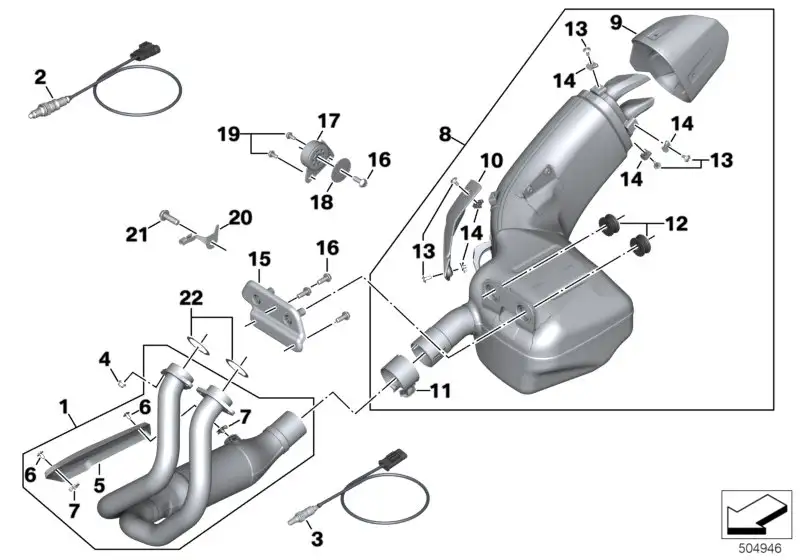 BMW Endschalldämpfer K83 K84 18518565022