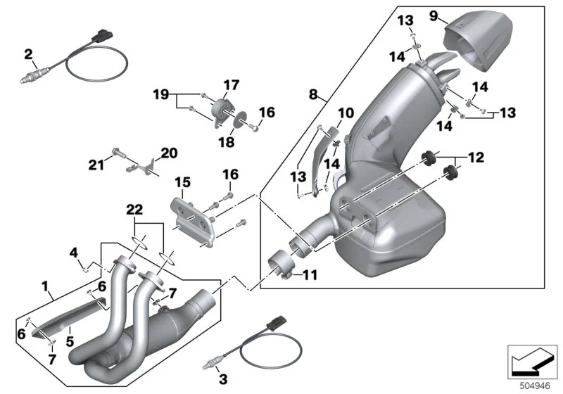 BMW Blende Krümmer 18519899020