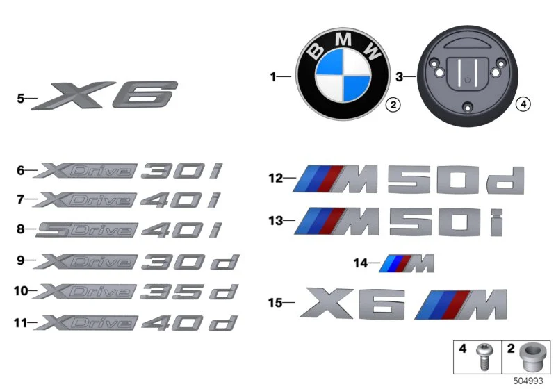 BMW Plakettenträger F96 G06 51148745288