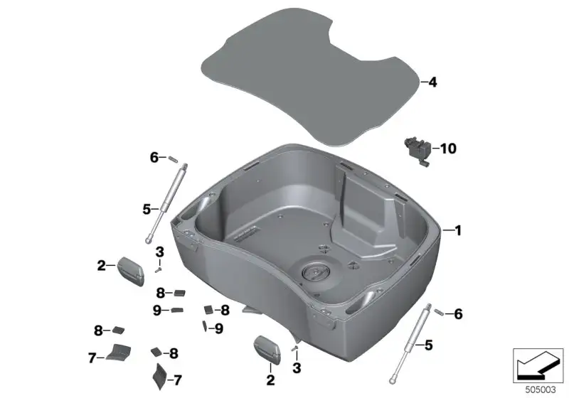 BMW Scharnier Top Case K48 K52 71607682085