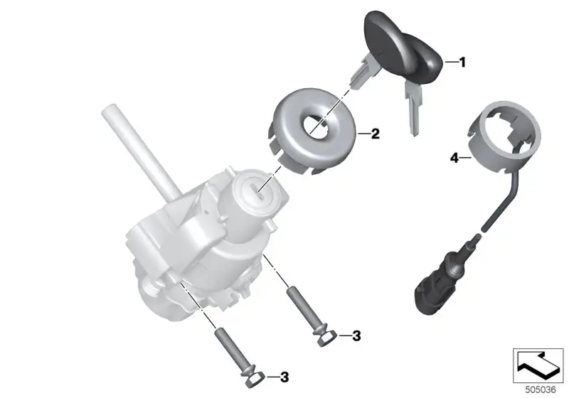 BMW Zierring Zündlenkschloss K18 K19 51258527139