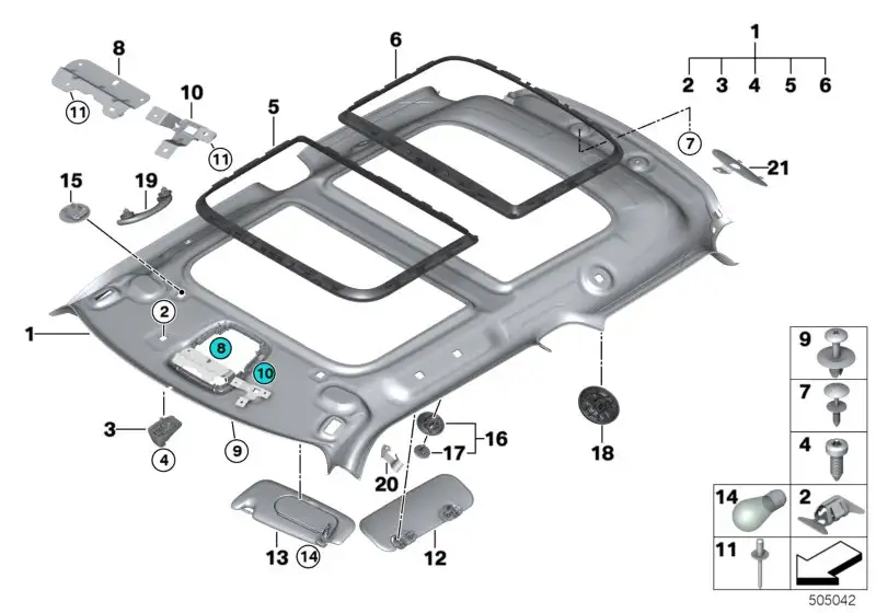 BMW Sonnenblende mit Label links 51167382107 - Bildposition 13