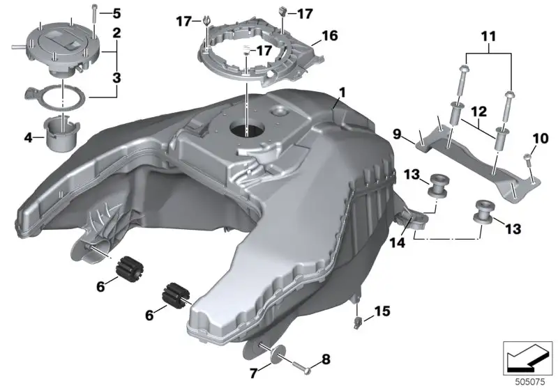BMW Halter Tankverkleidung K84 16118403992
