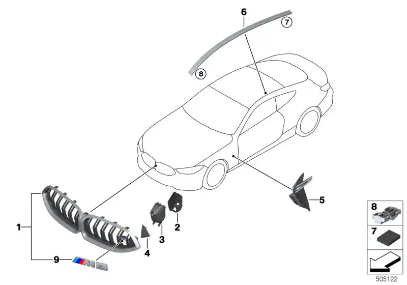 BMW Abdeckung F91 F92 F93 51138079976 - Bildposition 03