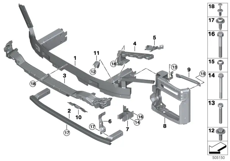 BMW Stossabsorber vorne rechts G06 51118092748