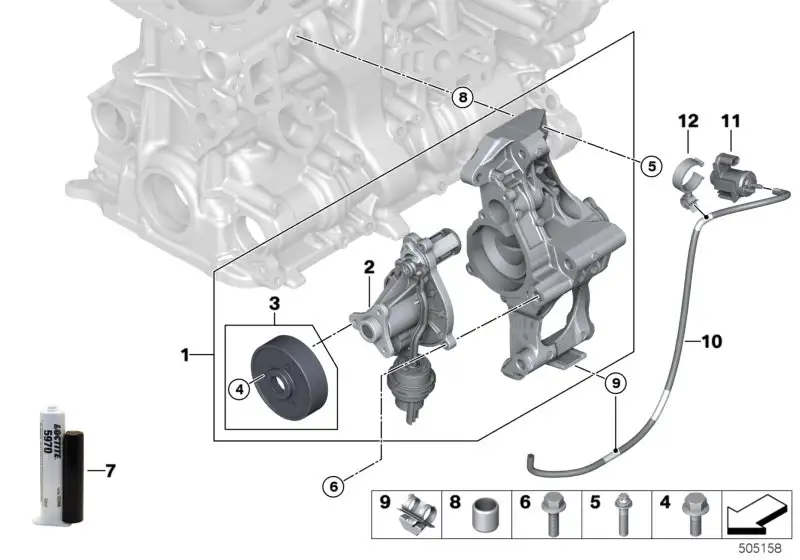 BMW Schlauchhalter F20 F21 F22 F23 F30 F31 F32 F33 F34 F36 G01 G0