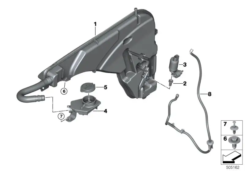 BMW Behälter Scheibenwaschanlage F97 F98 G01 G02 61667483866